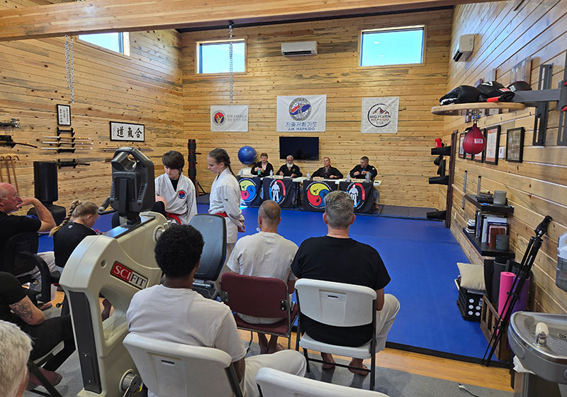 Students at the Big Horn Hapkido dojang